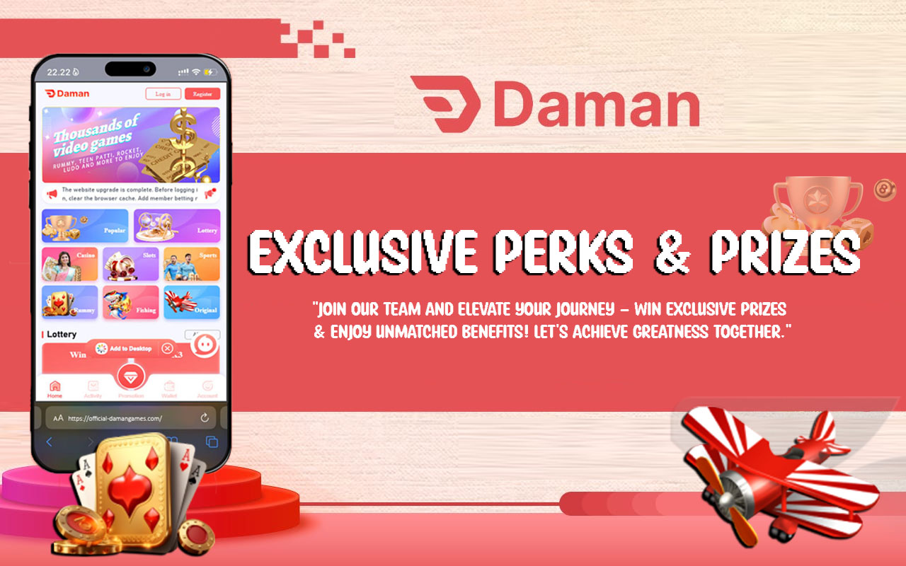 an image of a phone and other prizes offered by daman games monthly event