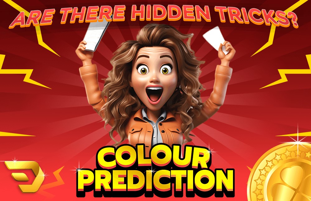 Girl happily choosing Daman Colour Prediction Game