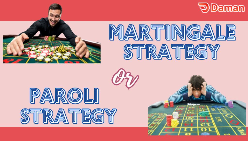 an image of 2 man playing with martingale and paroli strategy