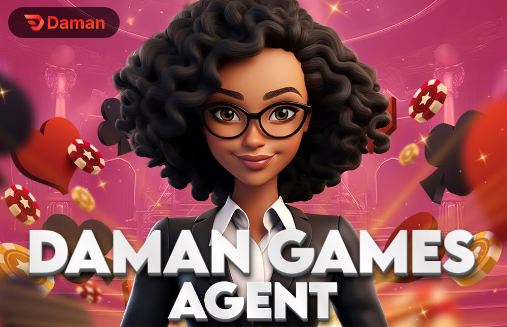 an image of an animated woman explaining on how to become a daman games agent