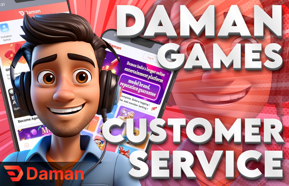 a cartoon image of daman games customer service