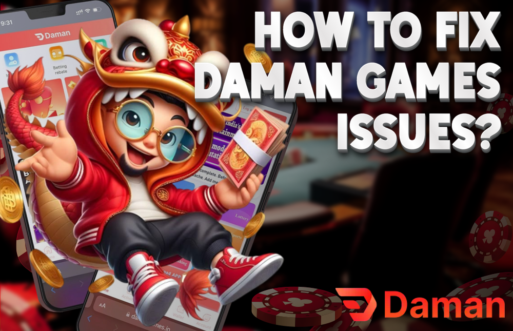 A picture of a male character showing the Daman Game.